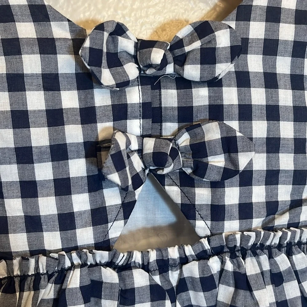 NWT Gymboree Navy Plaid Baby Dress